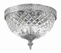 Two Light Flush Mount by Crystorama - Radley Collection, Polished Chrome Finish - 117-8-CH