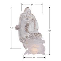 One Light Wall Sconce by Crystorama - Mayfield Collection, Antique White Finish - 5221-AW