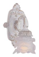 One Light Wall Sconce by Crystorama - Mayfield Collection, Antique White Finish - 5221-AW