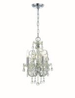 Four Light Mini Chandelier by Crystorama - Imperial Collection, Polished Chrome Finish - 3224-CH-CL-MWP