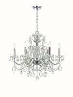 Six Light Chandelier by Crystorama - Imperial Collection, Polished Chrome Finish - 3226-CH-CL-MWP