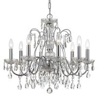 12 Light Chandelier by Crystorama - Imperial Collection, Polished Chrome Finish - 3228-CH-CL-S