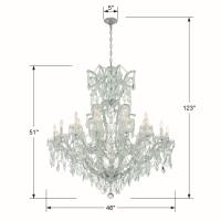 25 Light Chandelier by Crystorama - Maria Theresa Collection, Polished Chrome Finish - 4424-CH-CL-MWP