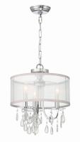 Three Light Mini Chandelier by Crystorama - Hampton Collection, Polished Chrome Finish - 5623-CH