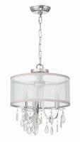 Three Light Mini Chandelier by Crystorama - Hampton Collection, Polished Chrome Finish - 5623-CH