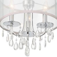 Three Light Mini Chandelier by Crystorama - Hampton Collection, Polished Chrome Finish - 5623-CH