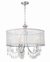 Five Light Chandelier by Crystorama - Hampton Collection, Polished Chrome Finish - 5625-CH