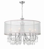 Eight Light Chandelier by Crystorama - Hampton Collection, Polished Chrome Finish - 5628-CH