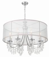 Eight Light Chandelier by Crystorama - Hampton Collection, Polished Chrome Finish - 5628-CH