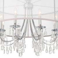 Eight Light Chandelier by Crystorama - Hampton Collection, Polished Chrome Finish - 5628-CH