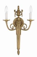 Two Light Wall Sconce by Crystorama - Loxley Collection, Matte Brass Finish - 662-MB