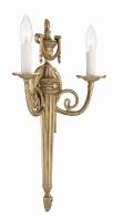 Two Light Wall Sconce by Crystorama - Loxley Collection, Matte Brass Finish - 662-MB