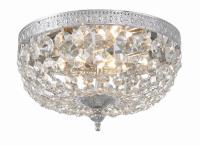 Two Light Flush Mount by Crystorama - Waltham Collection, Polished Chrome Finish - 710-CH-CL-MWP