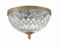 Three Light Flush Mount by Crystorama - Radley Collection, Olde Brass Finish - 117-12-OB