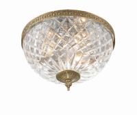 Three Light Flush Mount by Crystorama - Radley Collection, Olde Brass Finish - 117-12-OB