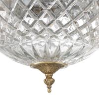 Three Light Flush Mount by Crystorama - Radley Collection, Olde Brass Finish - 117-12-OB