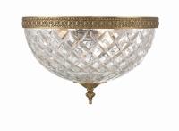 Three Light Flush Mount by Crystorama - Radley Collection, Olde Brass Finish - 117-12-OB