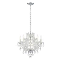 Six Light Mini Chandelier by Crystorama - Maria Theresa Collection, Polished Chrome Finish - 4405-CH-CL-S