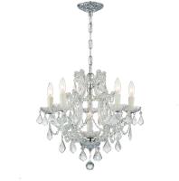 Six Light Mini Chandelier by Crystorama - Maria Theresa Collection, Polished Chrome Finish - 4405-CH-CL-S