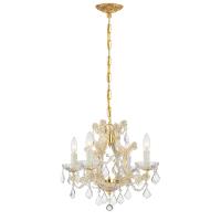 Four Light Mini Chandelier by Crystorama - Maria Theresa Collection, Gold Finish - 4474-GD-CL-MWP