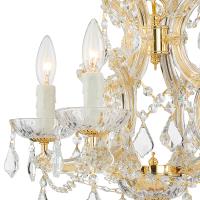 Four Light Mini Chandelier by Crystorama - Maria Theresa Collection, Gold Finish - 4474-GD-CL-MWP