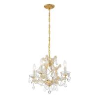 Four Light Mini Chandelier by Crystorama - Maria Theresa Collection, Gold Finish - 4474-GD-CL-MWP