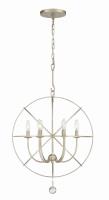 Six Light Chandelier by Crystorama - Solaris Collection, Olde Silver Finish - 9226-OS