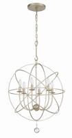 Six Light Chandelier by Crystorama - Solaris Collection, Olde Silver Finish - 9226-OS