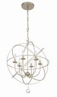 Six Light Chandelier by Crystorama - Solaris Collection, Olde Silver Finish - 9226-OS
