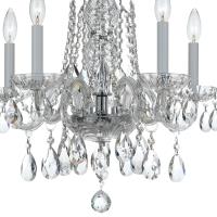 Five Light Mini Chandelier by Crystorama - Traditional Crystal Collection, Polished Chrome Finish - 1061-CH-CL-MWP
