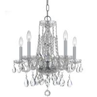 Five Light Mini Chandelier by Crystorama - Traditional Crystal Collection, Polished Chrome Finish - 1061-CH-CL-MWP