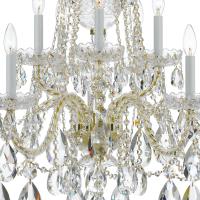 Ten Light Chandelier by Crystorama - Traditional Crystal Collection, Polished Brass Finish - 1110-PB-CL-S