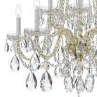 Ten Light Chandelier by Crystorama - Traditional Crystal Collection, Polished Brass Finish - 1110-PB-CL-S