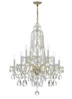 Ten Light Chandelier by Crystorama - Traditional Crystal Collection, Polished Brass Finish - 1110-PB-CL-S