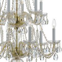 12 Light Chandelier by Crystorama - Traditional Crystal Collection, Polished Brass Finish - 1137-PB-CL-MWP