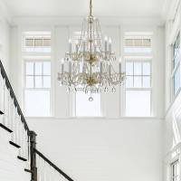 12 Light Chandelier by Crystorama - Traditional Crystal Collection, Polished Brass Finish - 1137-PB-CL-MWP