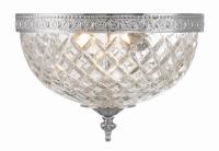Two Light Flush Mount by Crystorama - Radley Collection, Polished Chrome Finish - 117-10-CH