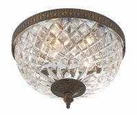 Two Light Flush Mount by Crystorama - Radley Collection, English Bronze Finish - 117-10-EB