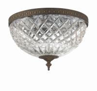 Three Light Flush Mount by Crystorama - Radley Collection, English Bronze Finish - 117-12-EB