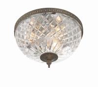 Three Light Flush Mount by Crystorama - Radley Collection, English Bronze Finish - 117-12-EB