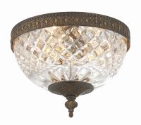 Two Light Flush Mount by Crystorama - Radley Collection, English Bronze Finish - 117-8-EB