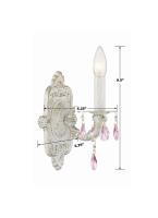 One Light Wall Sconce by Crystorama - Paris Market Collection, Antique White Finish - 5021-AW-RO-MWP