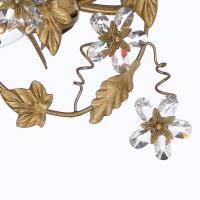 Six Light Semi Flush Mount by Crystorama - Paris Market Collection, Gold Leaf Finish - 5316-GL