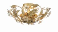 Six Light Semi Flush Mount by Crystorama - Paris Market Collection, Gold Leaf Finish - 5316-GL