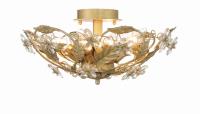 Six Light Semi Flush Mount by Crystorama - Paris Market Collection, Gold Leaf Finish - 5316-GL