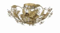 Six Light Semi Flush Mount by Crystorama - Paris Market Collection, Gold Leaf Finish - 5316-GL