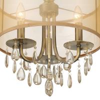 Three Light Mini Chandelier by Crystorama - Hampton Collection, Antique Brass Finish - 5623-AB