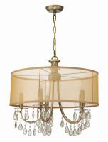 Five Light Chandelier by Crystorama - Hampton Collection, Antique Brass Finish - 5625-AB