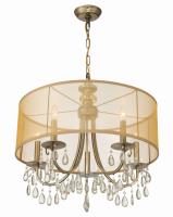 Five Light Chandelier by Crystorama - Hampton Collection, Antique Brass Finish - 5625-AB