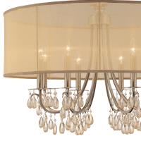 Eight Light Chandelier by Crystorama - Hampton Collection, Antique Brass Finish - 5628-AB